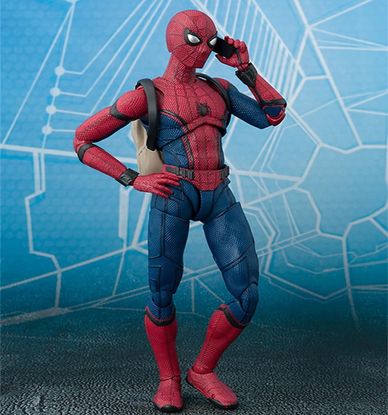 

2022 Marvel Avengers Man Homecoming The 3 SHF Spider The Spiderman PVC Action Figure Collectible Model child Toy 14cm Gift