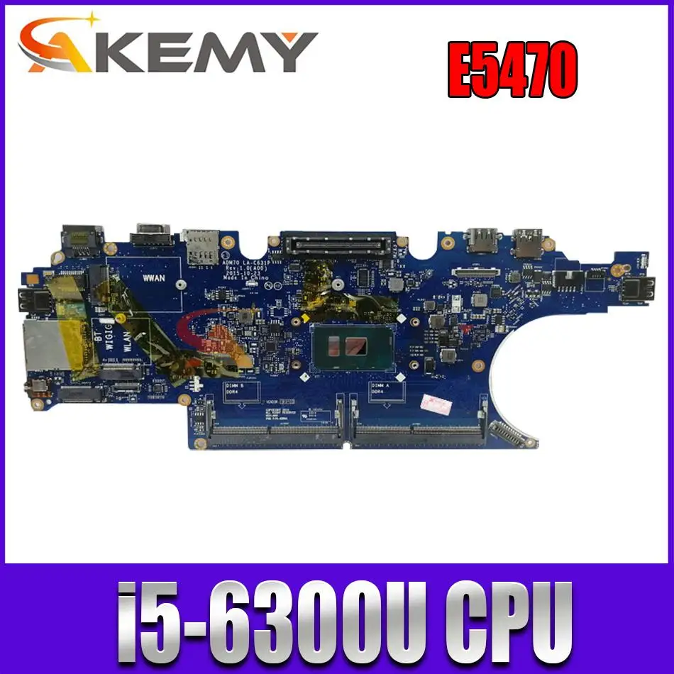 

ADM70 LA-C631P For dell latitude E5470 Laptop motherboard with CPU I5-6300U DDR4 100% Fully Tested