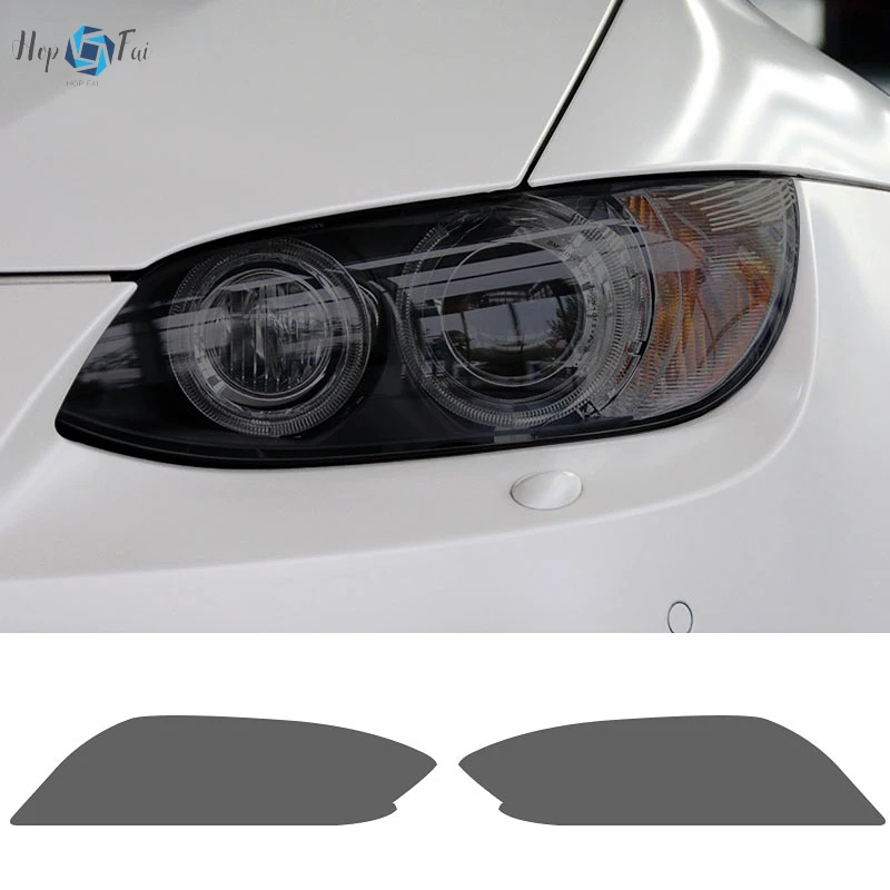 

2 Pcs M Performance Car Headlight Protective Film Front Light Transparent Smoked Black TPU Sticker For BMW M3 E90 E92 E93 F80