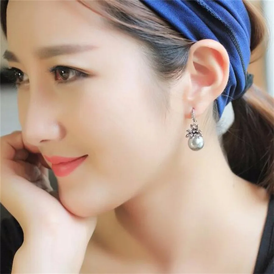 

Серьги с нежными жемчужинами Подсолнух с Стразы Серьги женские ювелирные изделия для вечерние подарки имитация жемчуга Кристалл Висячие у...