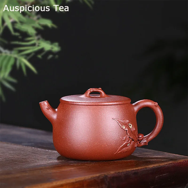 

Классический исинский сырой руды 250 мл, Zisha Shou, персиковый чайник, ручная работа, бытовой семейный чайный набор, чайная церемония, посуда для ...