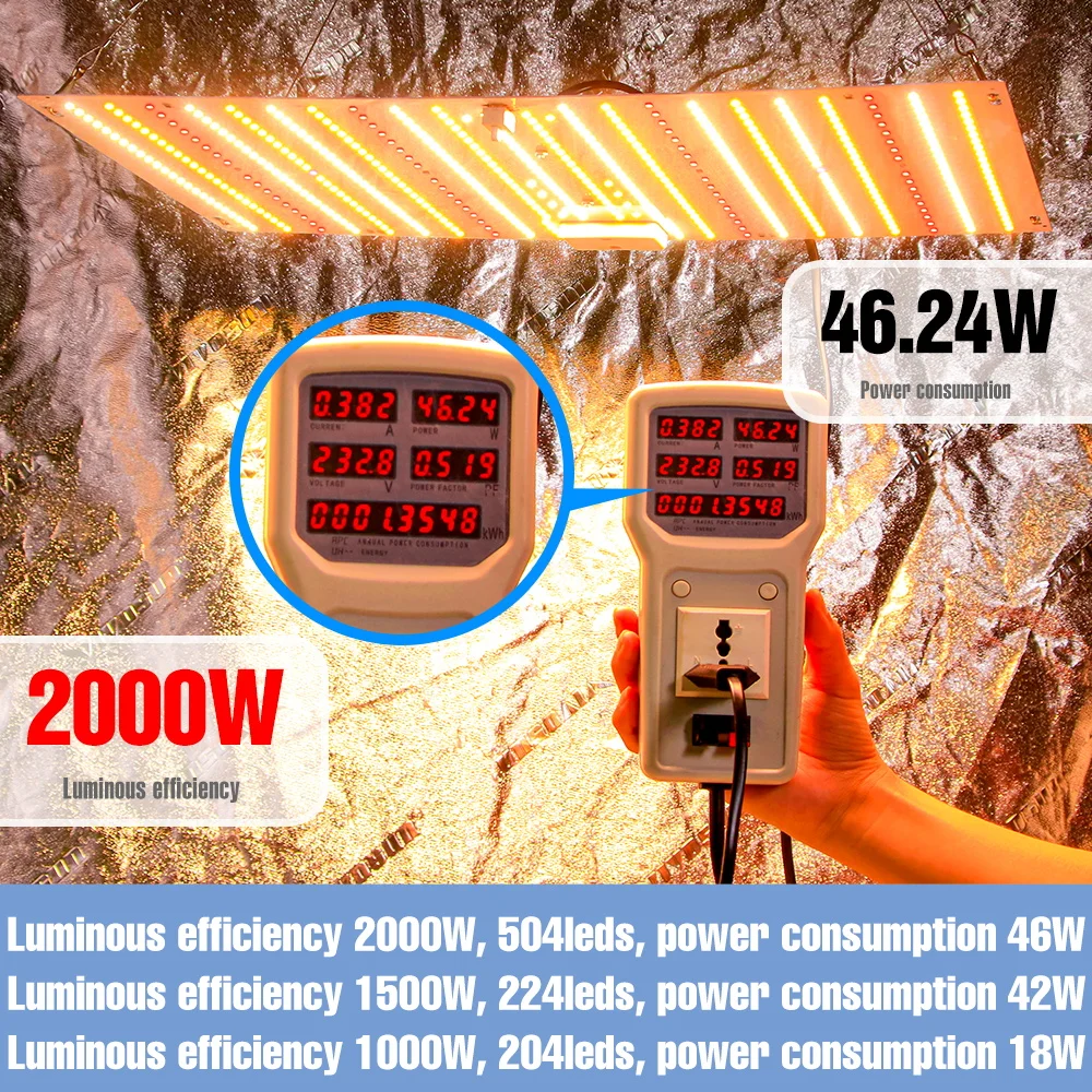 2000 Вт светодиодный квантовая доска фитолампа полного спектра для выращивания