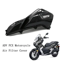 pokhaomin motorcycle air filters cap cover carbon fiber pattern cap decor for honda pcx150 adv150