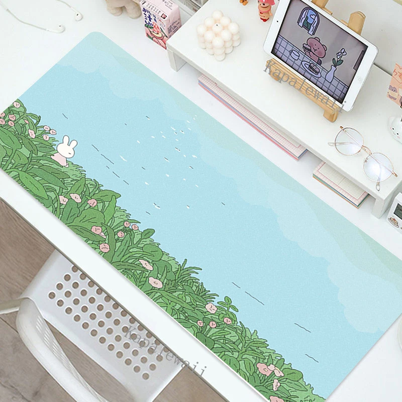 Игровые аксессуары с милыми растениями коврики для мыши компьютерный игровой