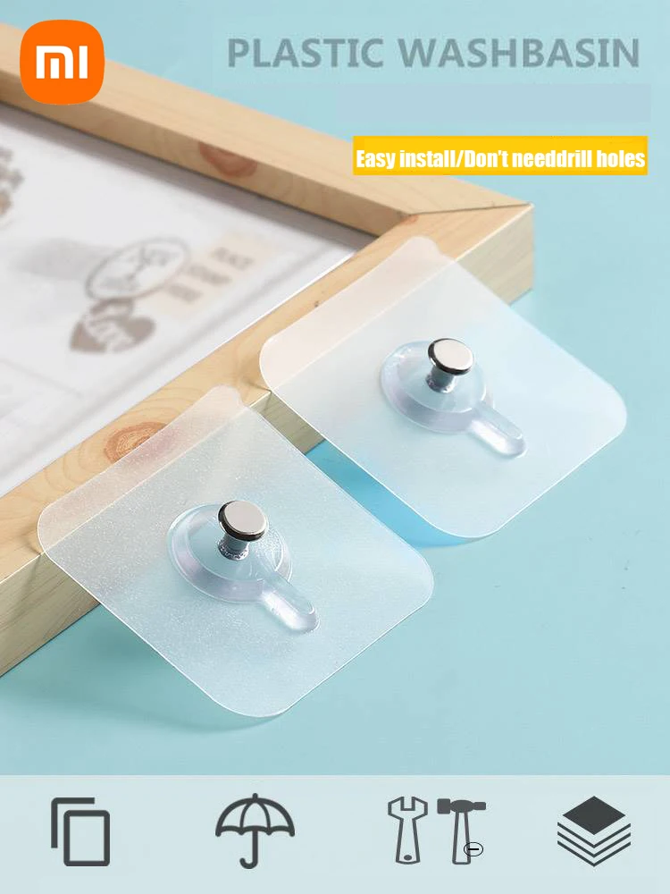 

Xiaomi 16pcs Hook Nail Punch-Free Screw Stickers Photo Frame Holder Rack Wall Decoration Hanger Self-adhesive Painting Universal
