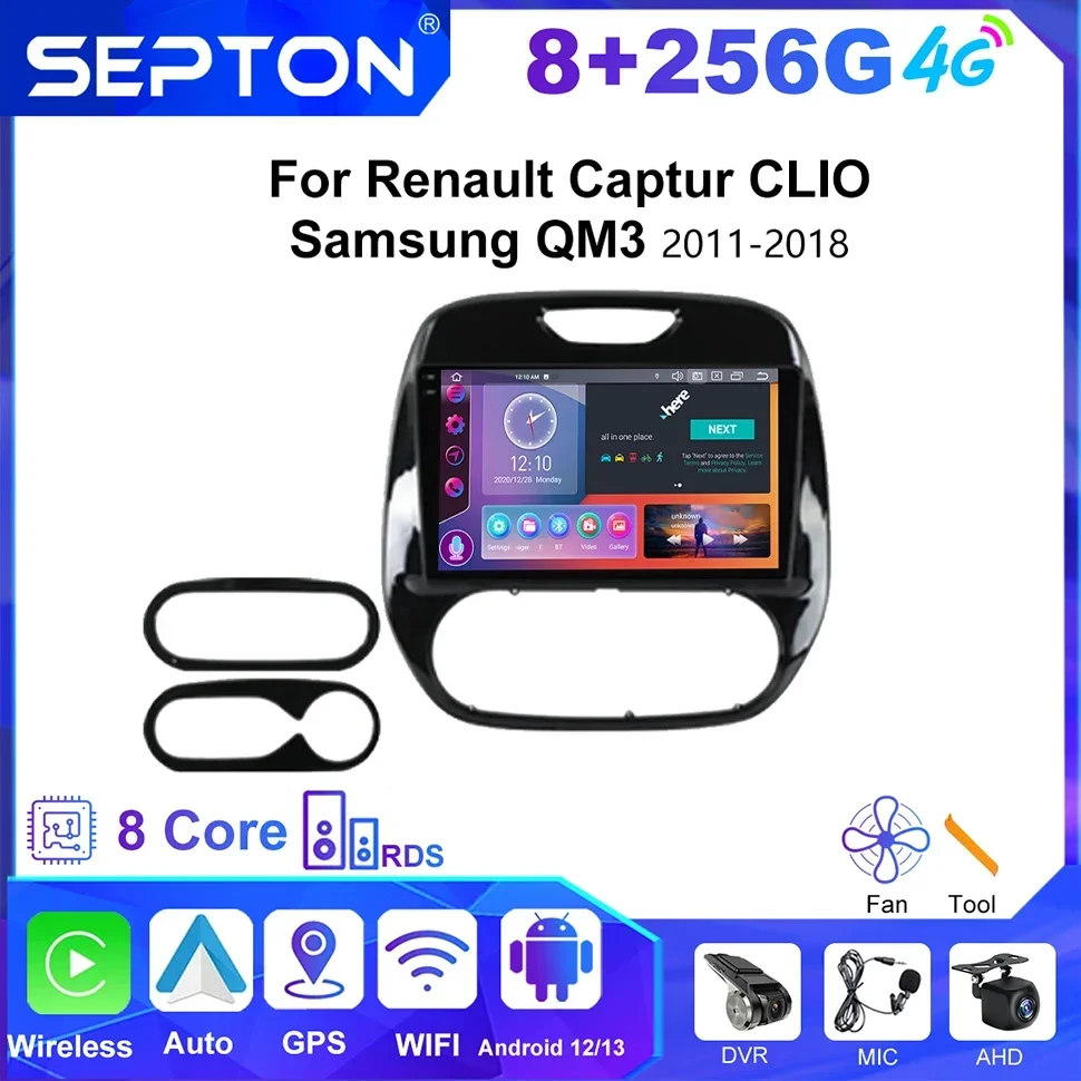 Автомобильный радиоприемник SEPTON Android для Renault Captur CLIO Samsung QM3 2011-2018 Carplay навигация