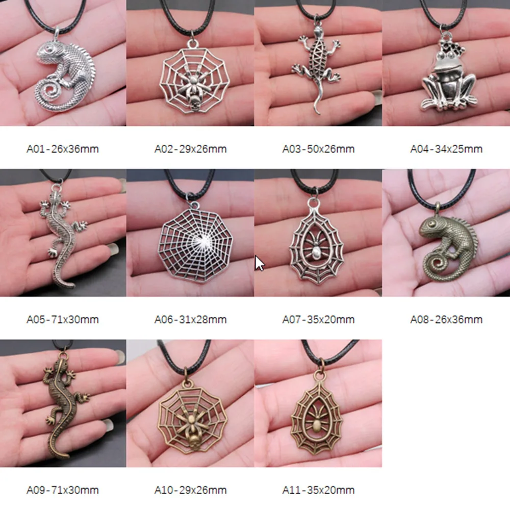 

Lizard Spider Pendants For Jewelry Neck Chain Women Necklace