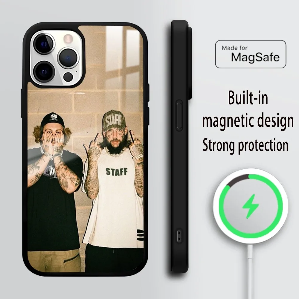 Rap Group S-Suicideboys-S G59 Phone Case For iPhone 16 15 14 13 12 11 Pro Max Plus Mini Mirror Wireless magnetic case