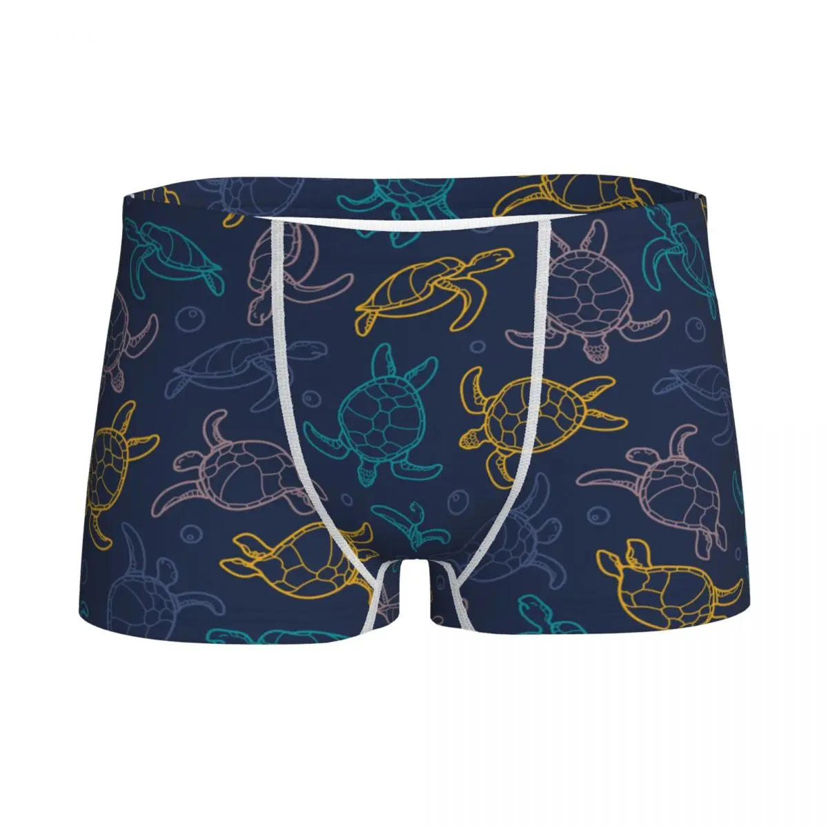 

Боксеры для мальчиков с цветными морскими черепашками, хлопковое молодежное дышащее нижнее белье, мужские шорты, модные трусы для подростк...