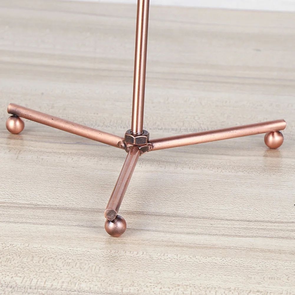 Dangly Earrings Jewelry Display Rack Iron Art Plating Metal Holder Earing Necklace Stoage Rack Round Base Table Detachable