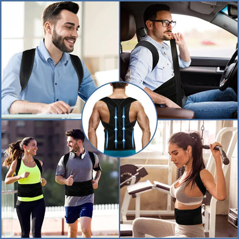 Posture Corrector Back Brace Clavicle Support Adjustable Back Trainer Unisex Correction Belt Lumbar Support Back Shaper Strap