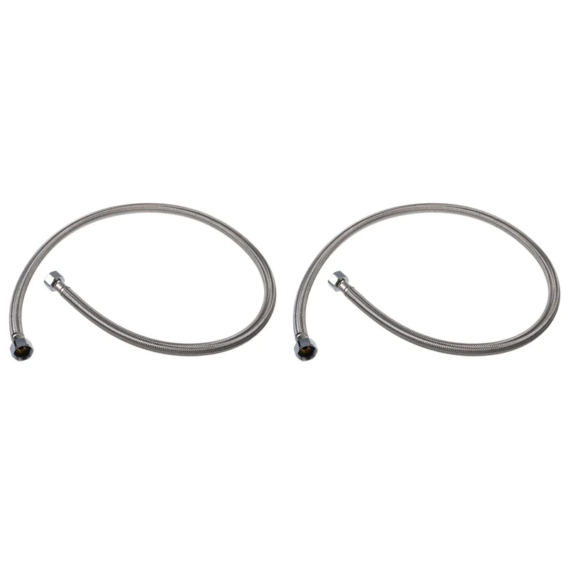 

2X 1M Braided Flexible Shower Hose Water Heater Connector Pipe Tube