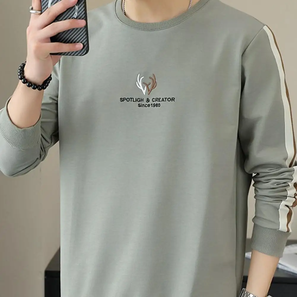 

Мужской модный Повседневный Топ, стильная мужская осенне-Весенняя толстовка с вышитыми буквами, свободный крой, мягкий, для повседневной носки