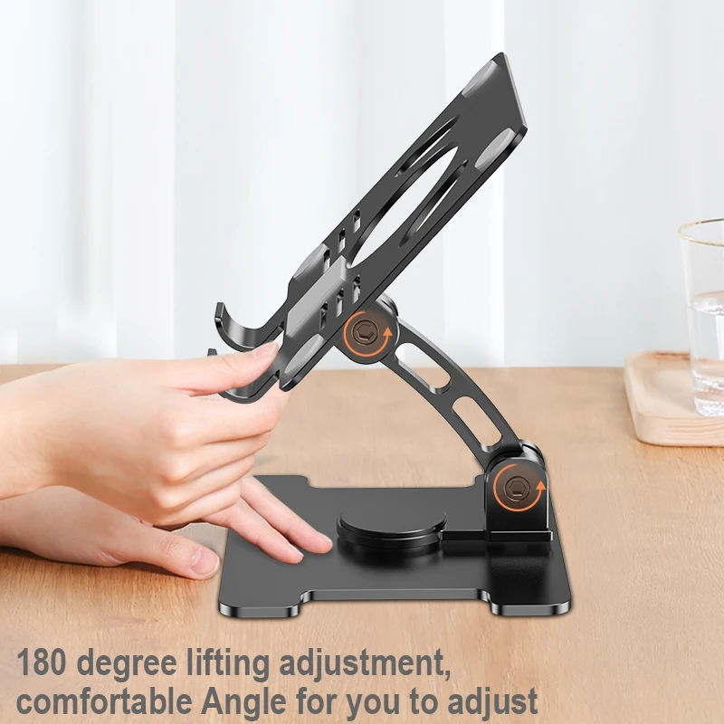 Tablet Stand Upgraded Adjustable iPad Stand Universal Foldable Desktop Holder Dock Compatible with iPad Pro Mini Samsung Xiaomi