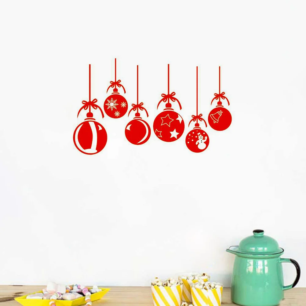 

Christmas Sticker Wall Door Stickers Decals Windowball Clings Fordecal Decorations Vinyl Removable Decor Home Decoration Holiday