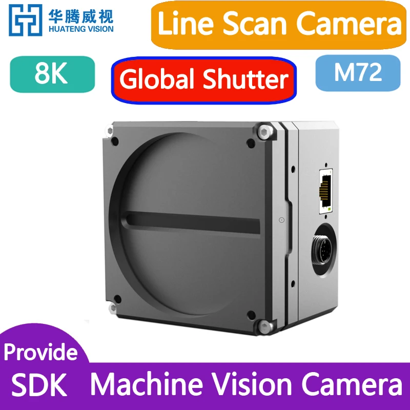 

10-Gige Ethernet 8K Line Scan Industrial Camera Mono Color Machine Vision Global Shutter M72 MouthWith SDK