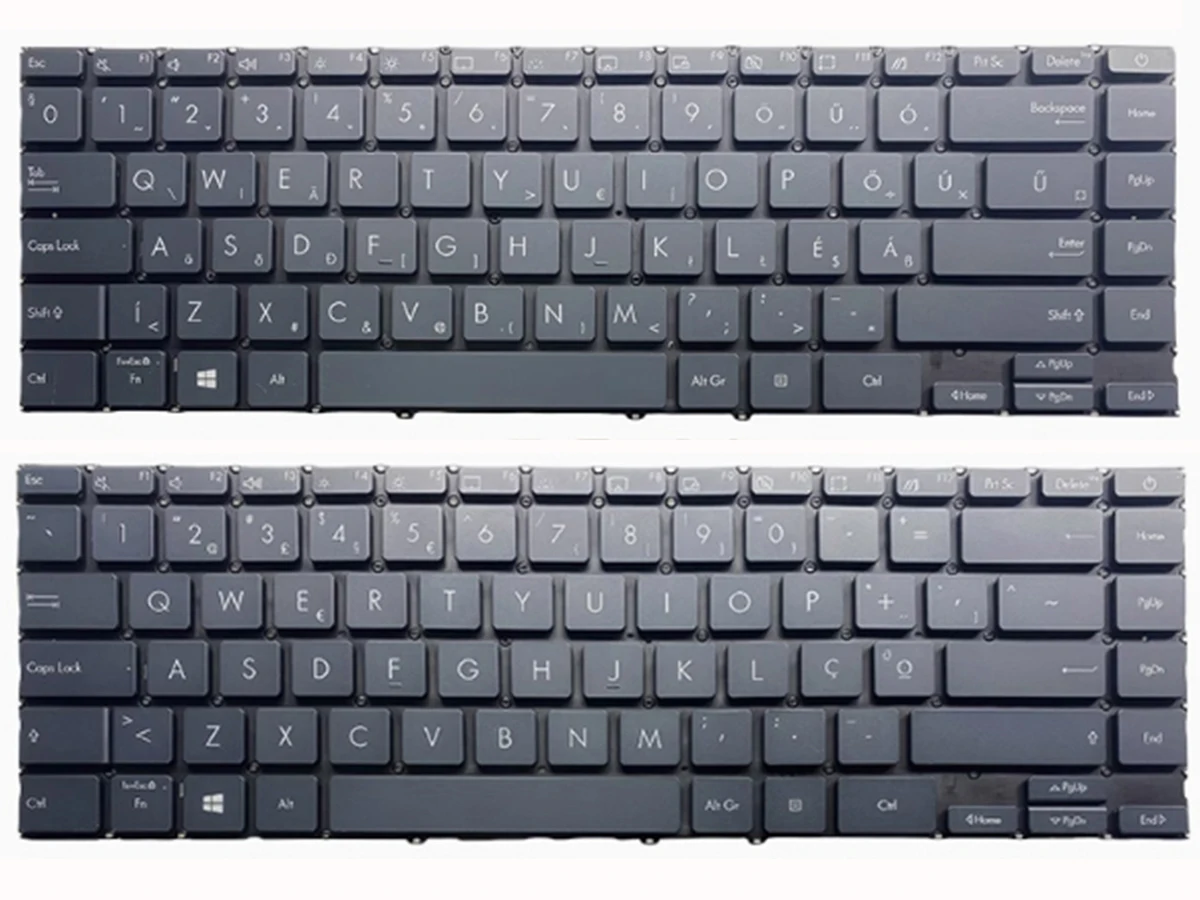 Фото Угорская португальская испанская британская клавиатура для ASUS ZenBook 13 UX325 UX325J UX325JA UX325EA UX325E UX325EA U3700 UXF3000E с подсветкой №1