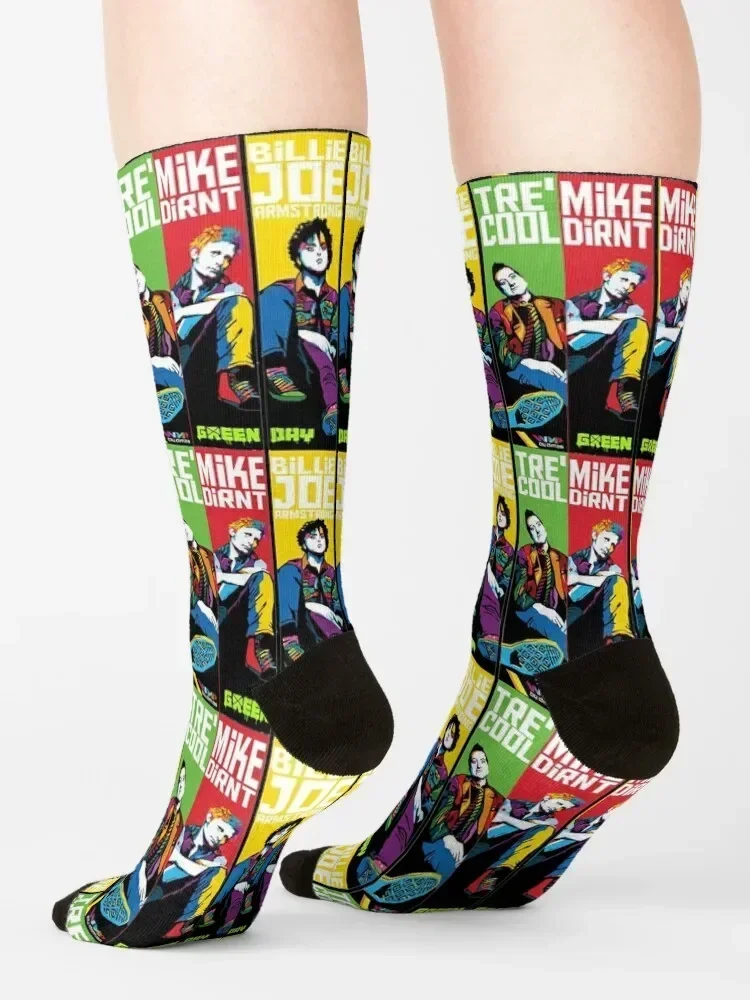 Новые носки Disegns Green*nday Essential с подогревом яркие подвязками женские и мужские