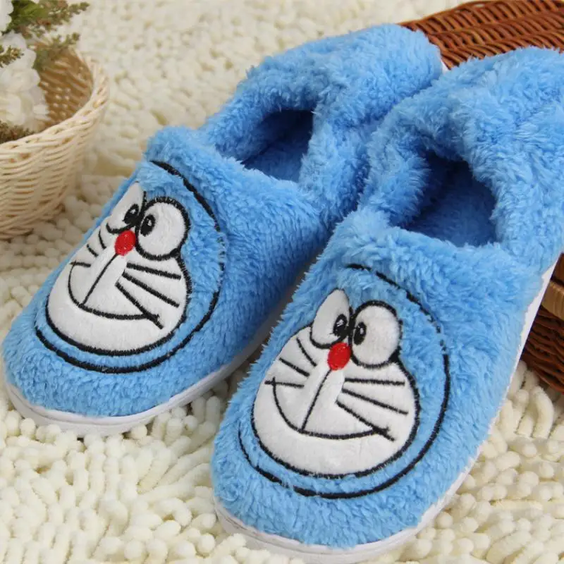 Домашние хлопковые тапочки Doraemon в стиле аниме Kawaii креативная мягкая хлопковая