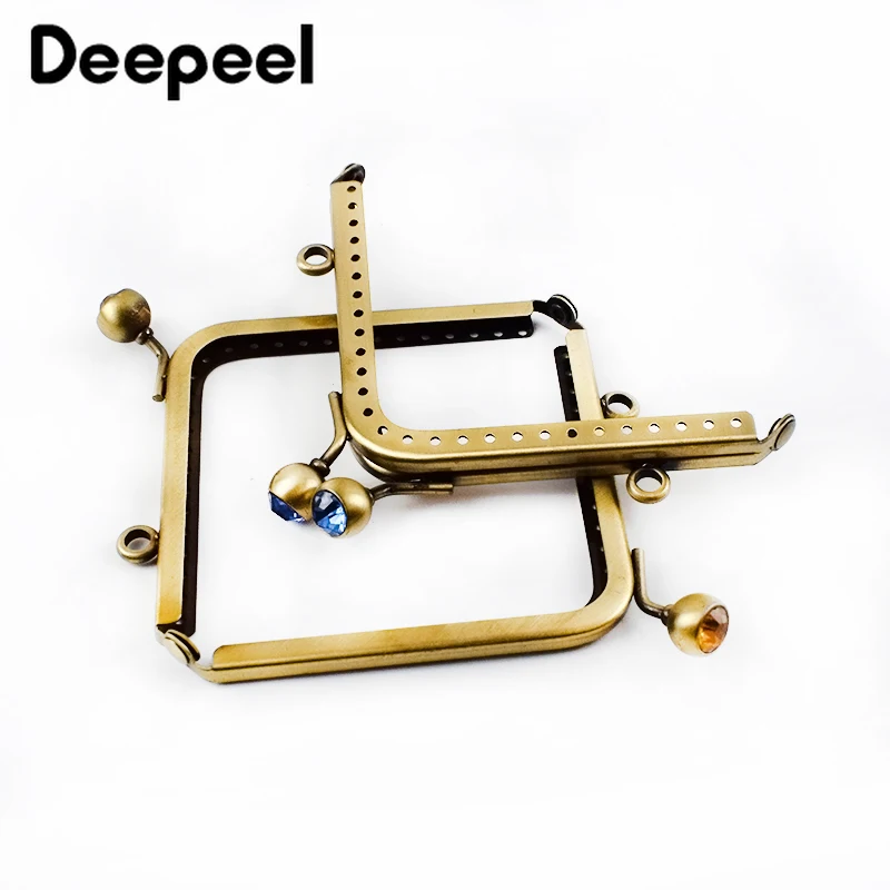 5pcs Deepeel 11cm Triangle Mini Purse Frame Kiss Clasp Bronze Metal Sewing Brackets Diy Vintage Coin Bag Clip Accessories BS166