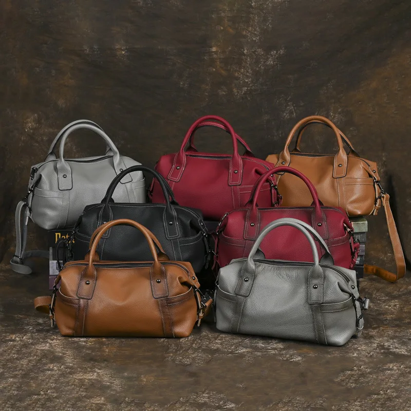 Универсальная женская сумка Johnature новинка 2024 однотонные сумки на плечо из