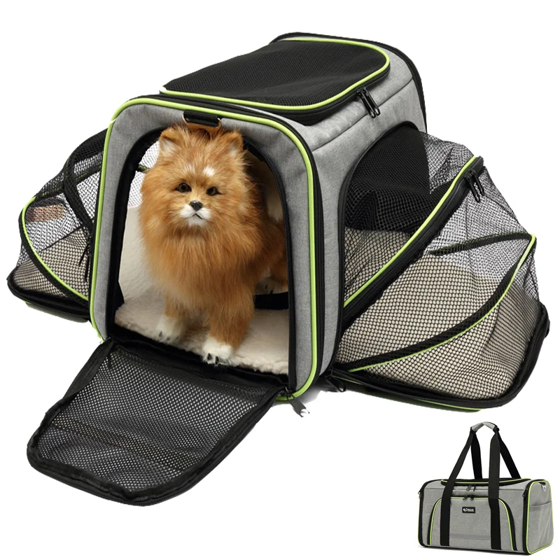 

Pet Carriers Bag Portable Breathable Foldable Bag Cat Dog Carrier Bags Outdoor Cat Travel Bag Pets Handbag Expandable Cats Bag