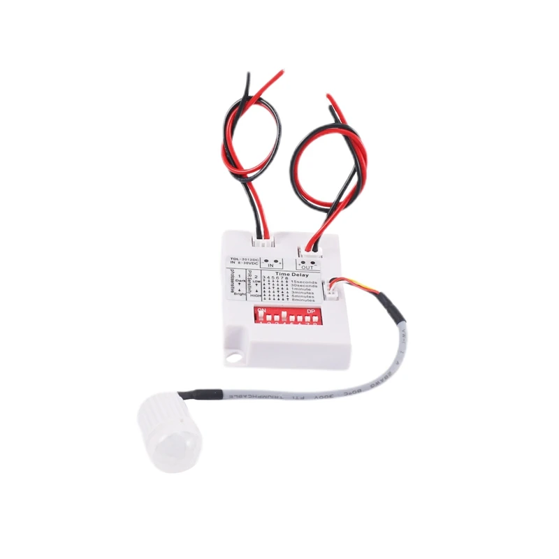 

12V 24V PIR Motion Sensor Switch IR Infrared Human Induction Time Delay Relay Switch Corridor LED Light Timer Switch