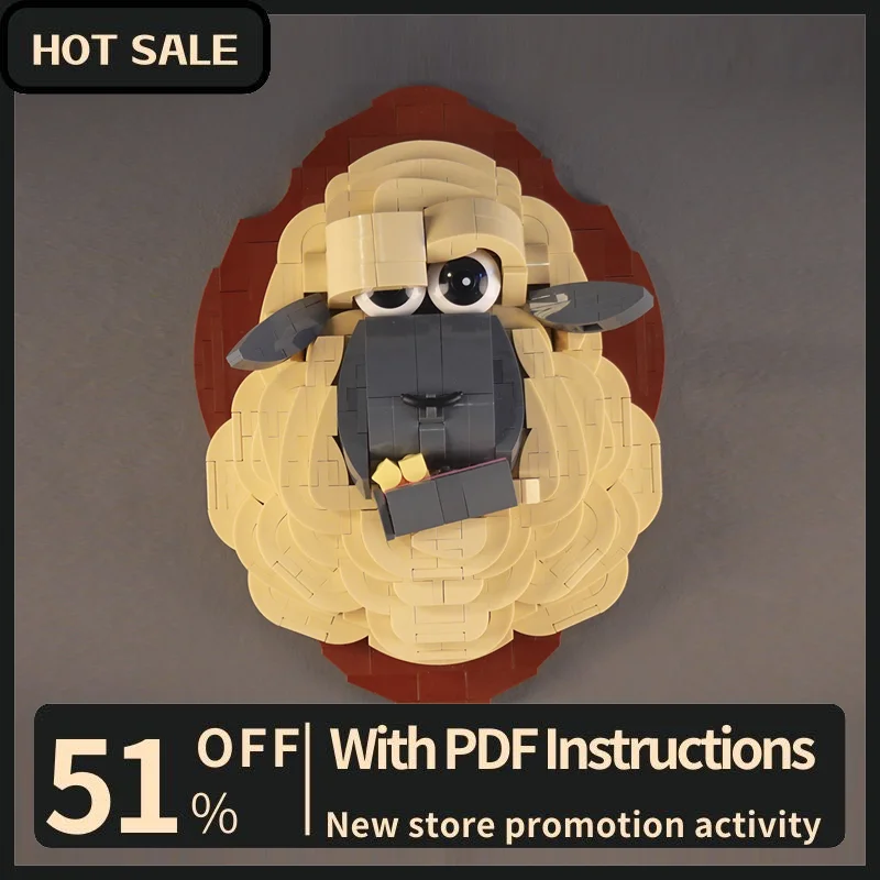 Новое украшение на стену хит продаж серия животных Moc модульная модель овцы