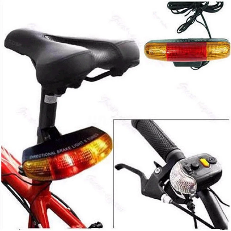 2X For Cycling Bicycle 3 In 1 Bike Turn Signal Brake Tail 7 LED Light Electric Horn |