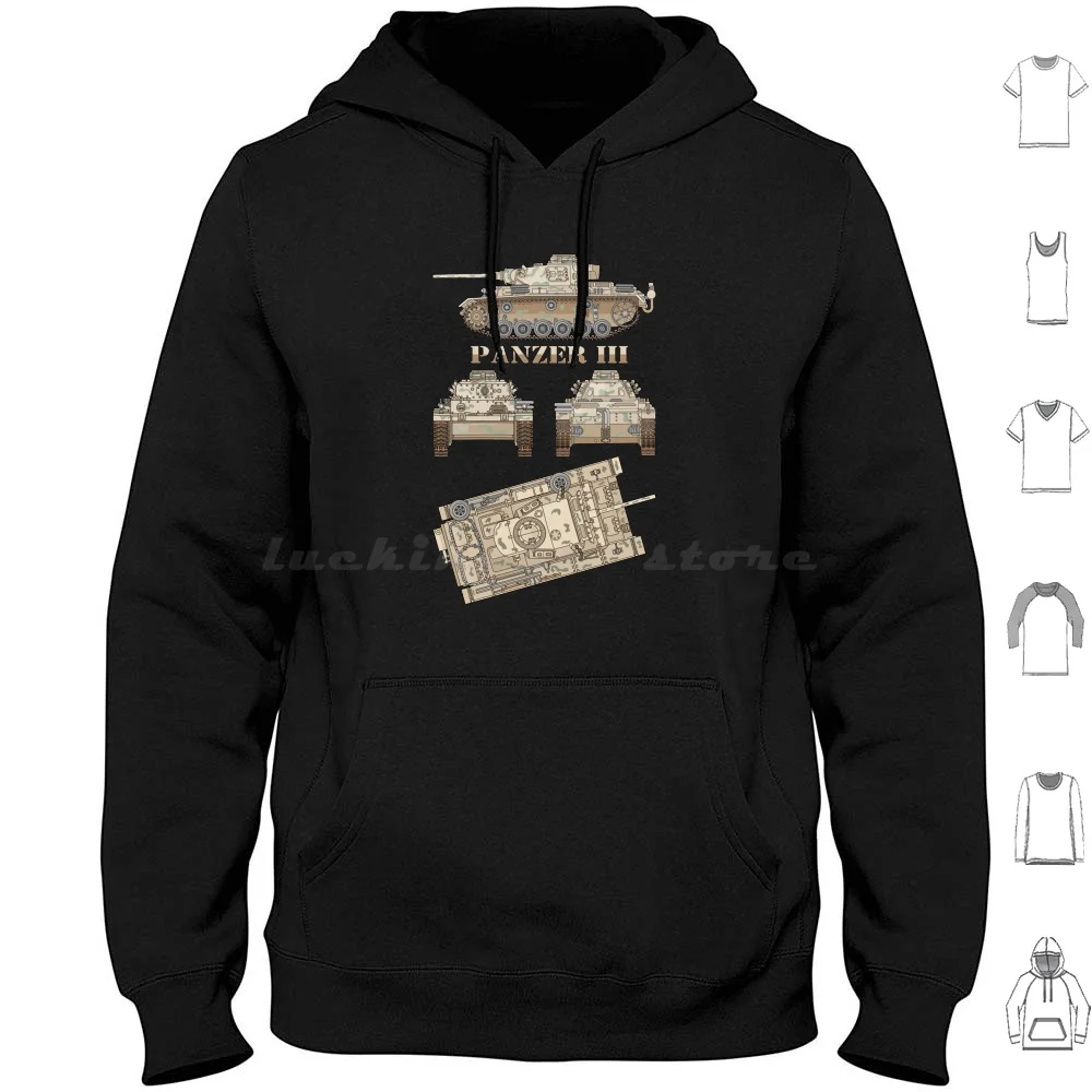 

Panzer Iii 3 Tank German Ww2 Medium Tanks Color Diagram Gift Hoodies Long Sleeve Panzer Iii Panzer Iii 3