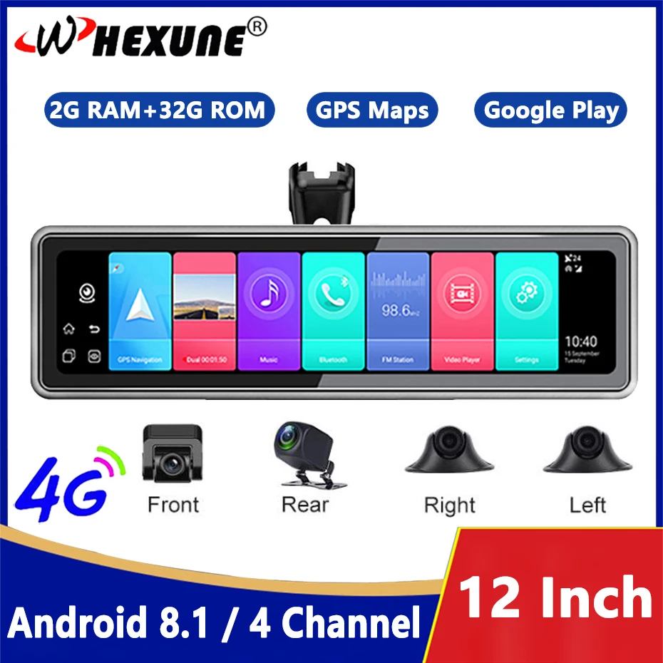 360° View Gps Navigation Rearview Mirror