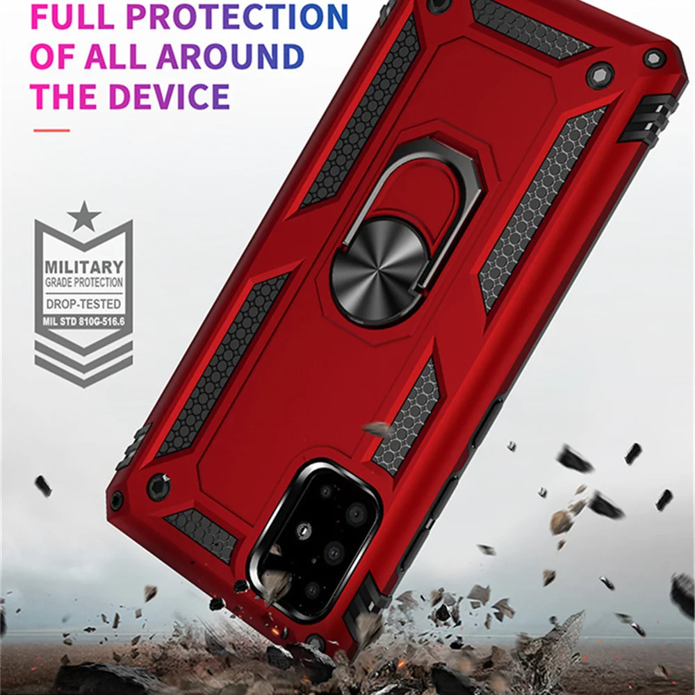 

For Samsung A51 Case For Samsung Galaxy S22 S21 S20 FE Ultra S10 Plus A51 A21S A32 A71 A72 A02S A52 Shockproof Ring Cover Coque