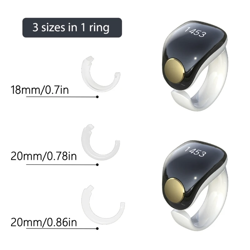 Цифровые кольца-счетчики Tasbih кольца для ежедневного молитвы и зикра с диапазоном