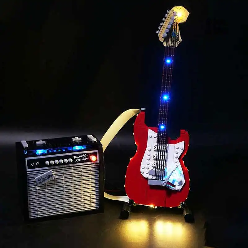 Фото Продвинутый набор светодиодной подсветки для Lego 21329 Fender Stratocaster (только светодиодная подсветка, без модели из блоков) Высокая производительность №5