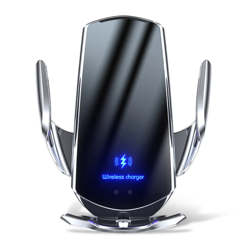 

Automatic Car Wireless Charger Mount Smart Phone Holder Auto Charging Stand Plastic Support Clamping for Travel