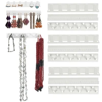 2color paste wall hanging storage jewelry hooks jewelry display organizer earring ring necklace hanger holder stand 9pcsset