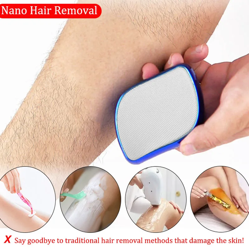 Nano Crystal Epilator Stone Physical Hair Remover Eraser Painless Depilatory Gum Ladies Women Man Can Washable Clean |