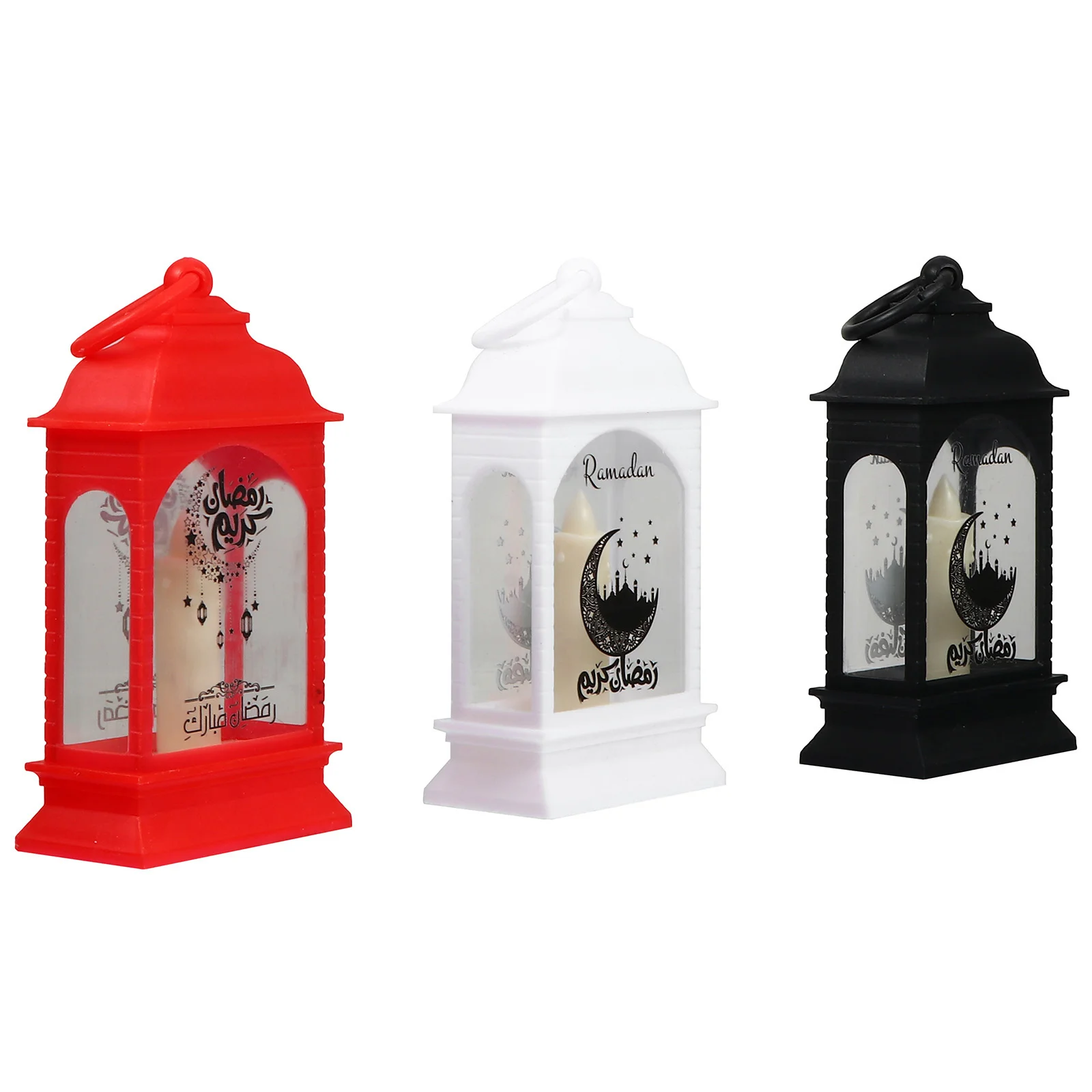 

3 Pcs Dining Room Table Decor Eid Lights Home Décor Eid Mubarak Light Black Table Decor Eid Party Lights Flame Ramadan Festival