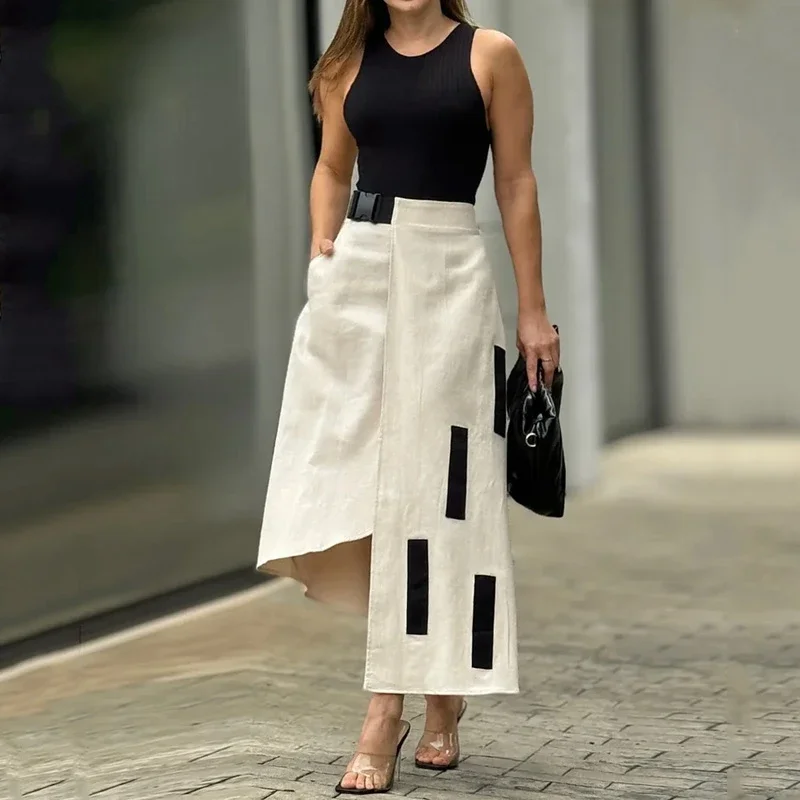 Повседневный модный однотонный пуловер с круглым вырезом жилет нерегулярной