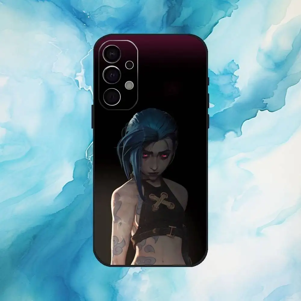 Фото Чехол для телефона L-League of Legends L-LOL Jinx для Samsung Galaxy A73, A72, A71, A70, A53, A52, A51, мягкий черный чехол Inthers №3
