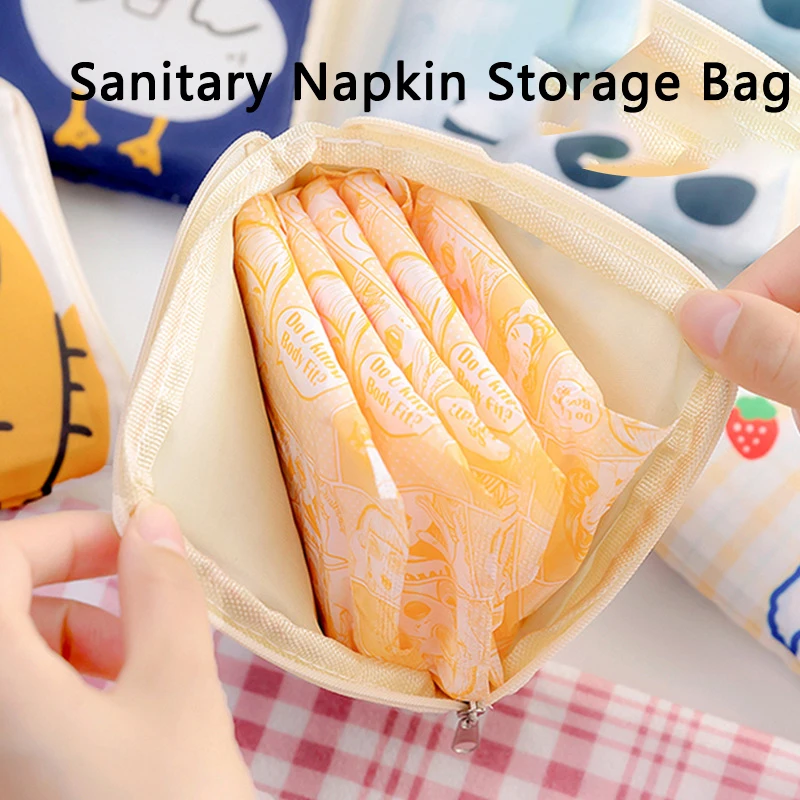 

2022 New Cute Bear Large Capacity Sanitary Napkin Storage Bag Girl Menstrual Period Tampon Storage Bag Portable Mini Bag Purse