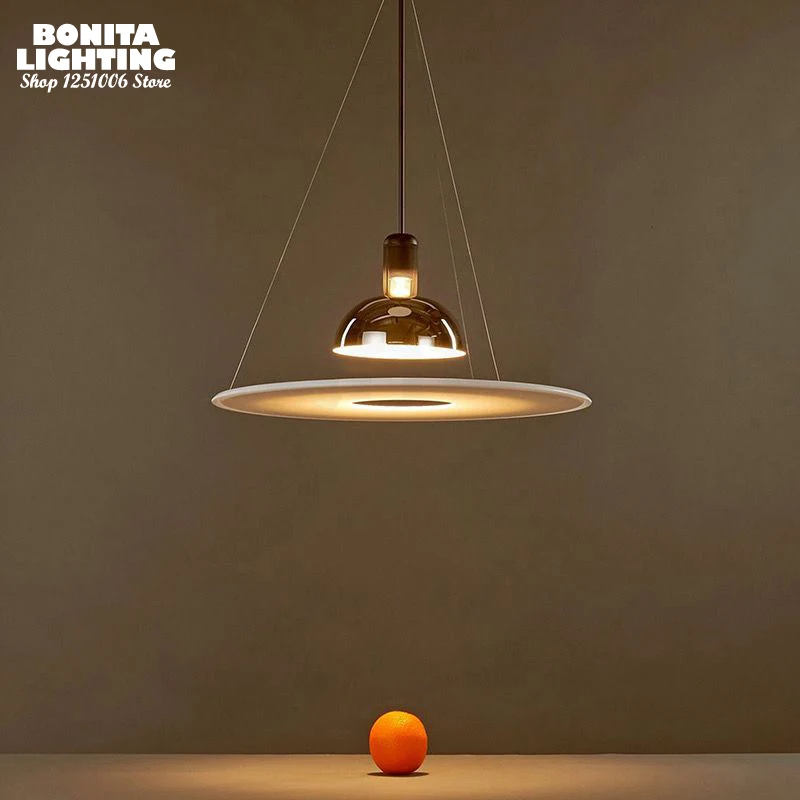 

Suspended atmosphere pendant lamp Italian Design Lighting For Dining room bedroom Anti Glare Acrylic Flying Saucer Pendant Light