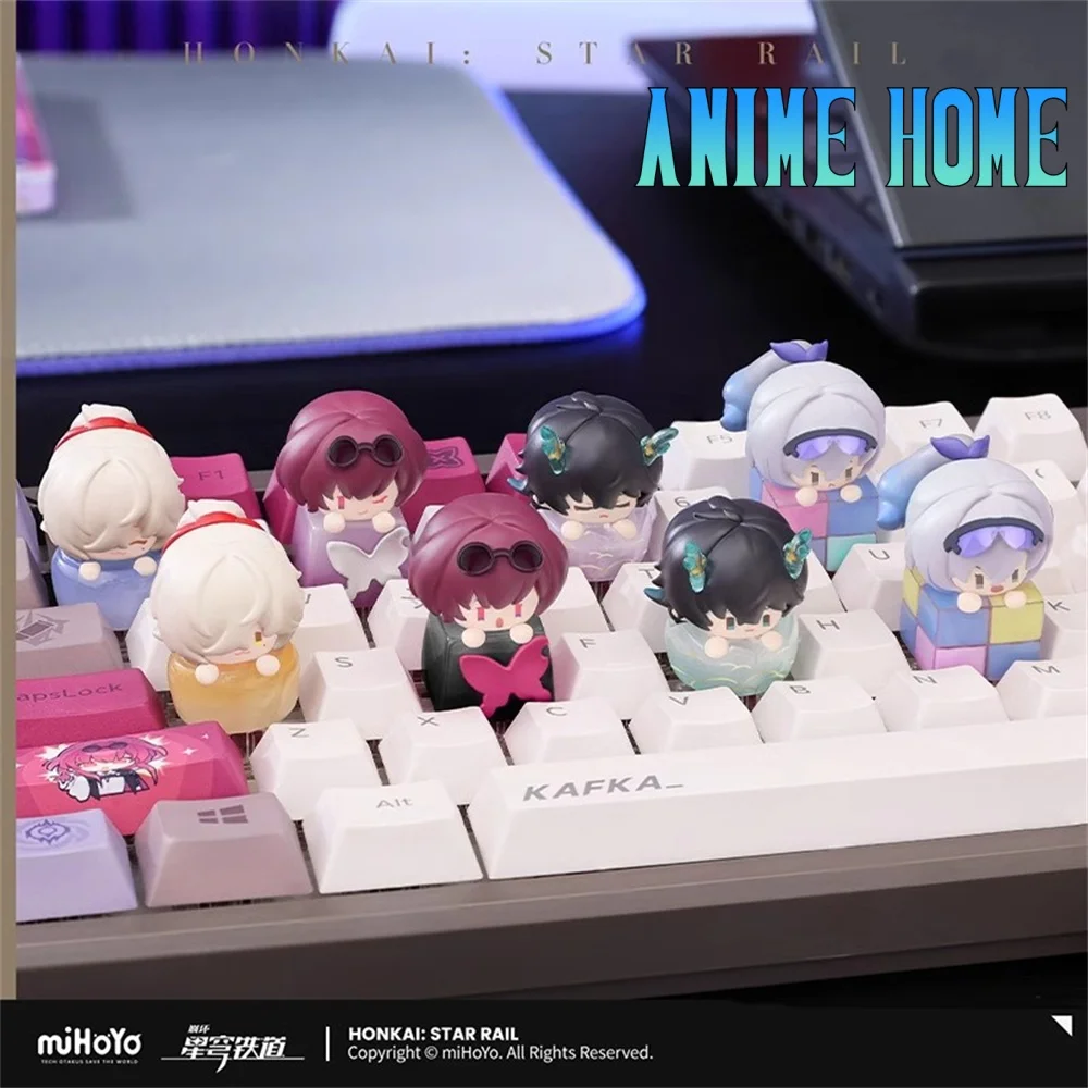 Фигурка miHoYo Toy Honkai: Star Rail Jing Yuan Dan Heng Silver Wolf Kafka Fingertip Keycap Key Cap Doll Косплей Детский