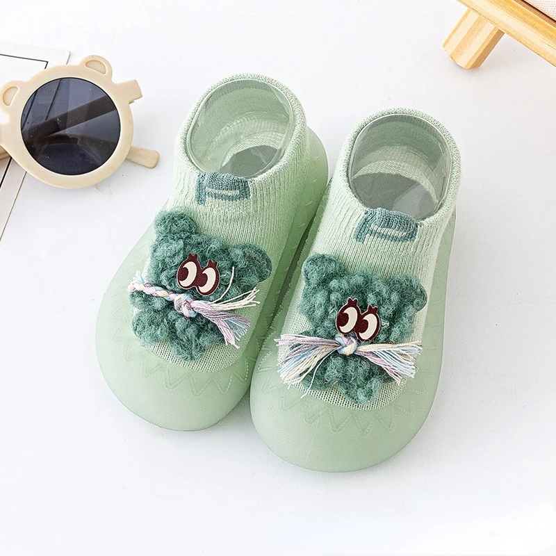 Spring Autumn Newborn Baby Boy Toddler Shoes 1 Years Soft Bottom Non-slip Floor Socks Shoes Kawaii Socks Shoes Baby Girls Shoes images - 6