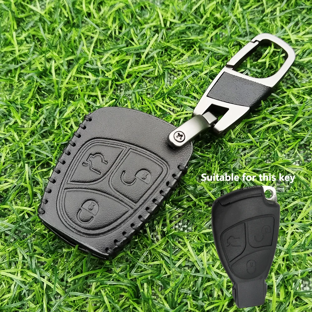 Кожаный чехол-держатель для дистанционного ключа автомобиля для Mercedes Benz C B E R Class GL CLS CLK SLK W203 W211 W204 2/3 кнопки