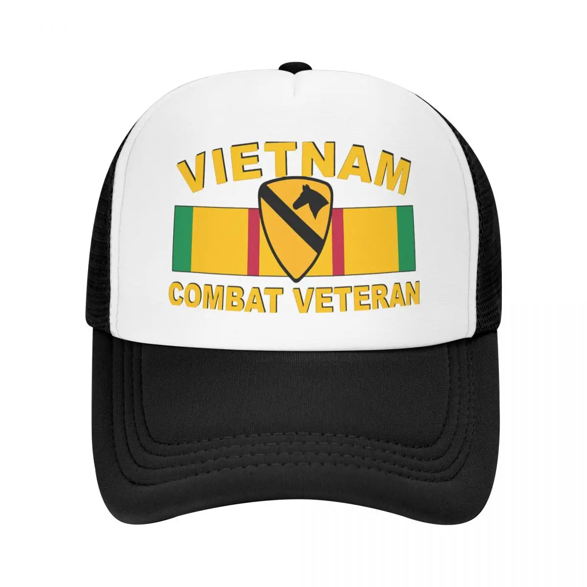 

Американская армия, 1-е кавалерийное подразделение, Вьетнам, боевой Ветеран, сетчатая бейсбольная шляпа, Спортивная тренировочная теннисная стандартная Спортивная Кепка Для Взрослых