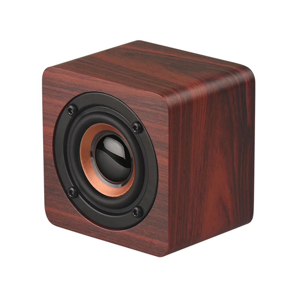 

Q1 Mini Wooden Bluetooth Speaker Portable Wireless Speaker Subwoofer Bass Powerful Sound Box Music Magic Cube for Smartphone