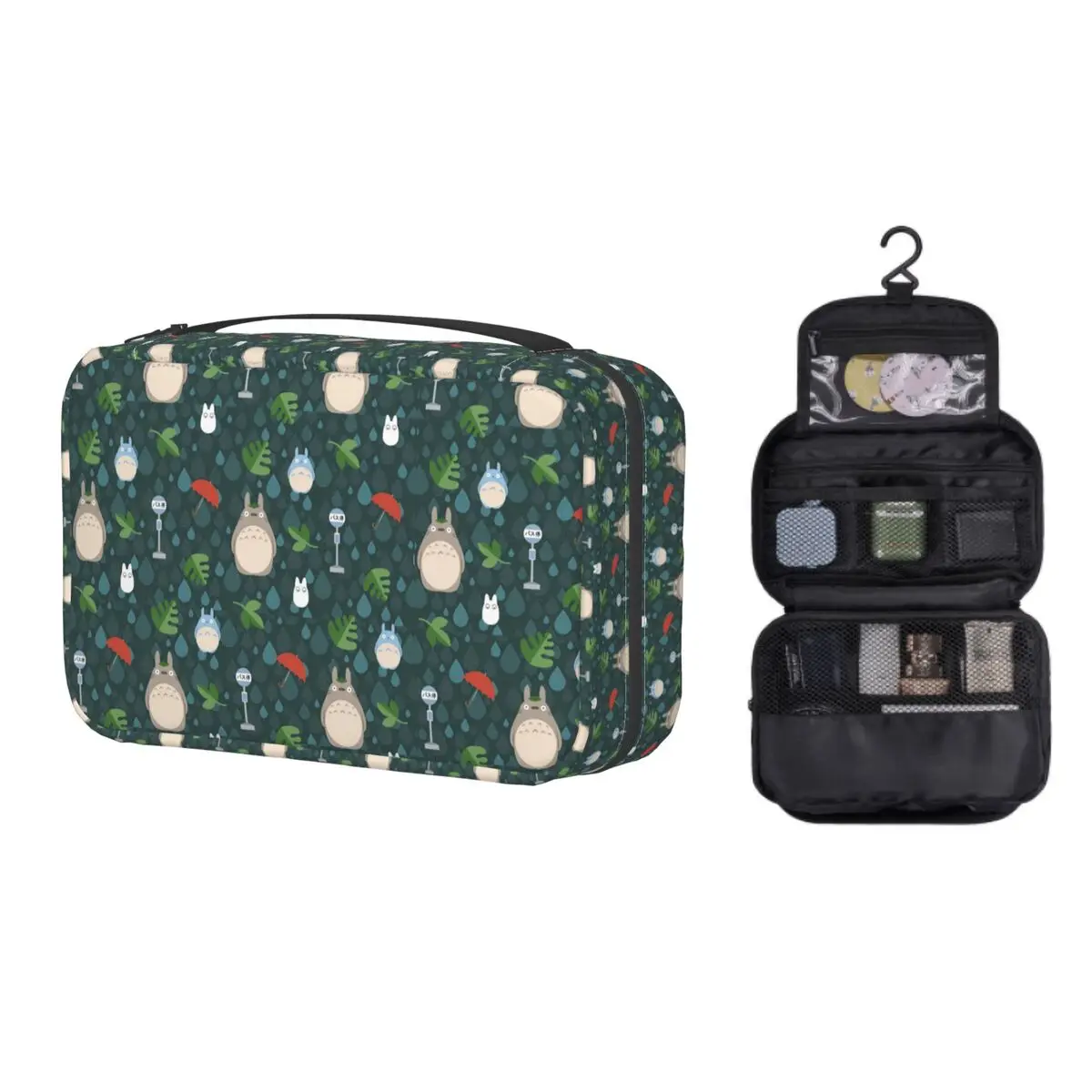 

My Neighbor Totoro Rain Makeup Bag Women Travel Cosmetic Organizer Cute Anime Manga Studio Ghibli Hanging Storage Toiletry Bags