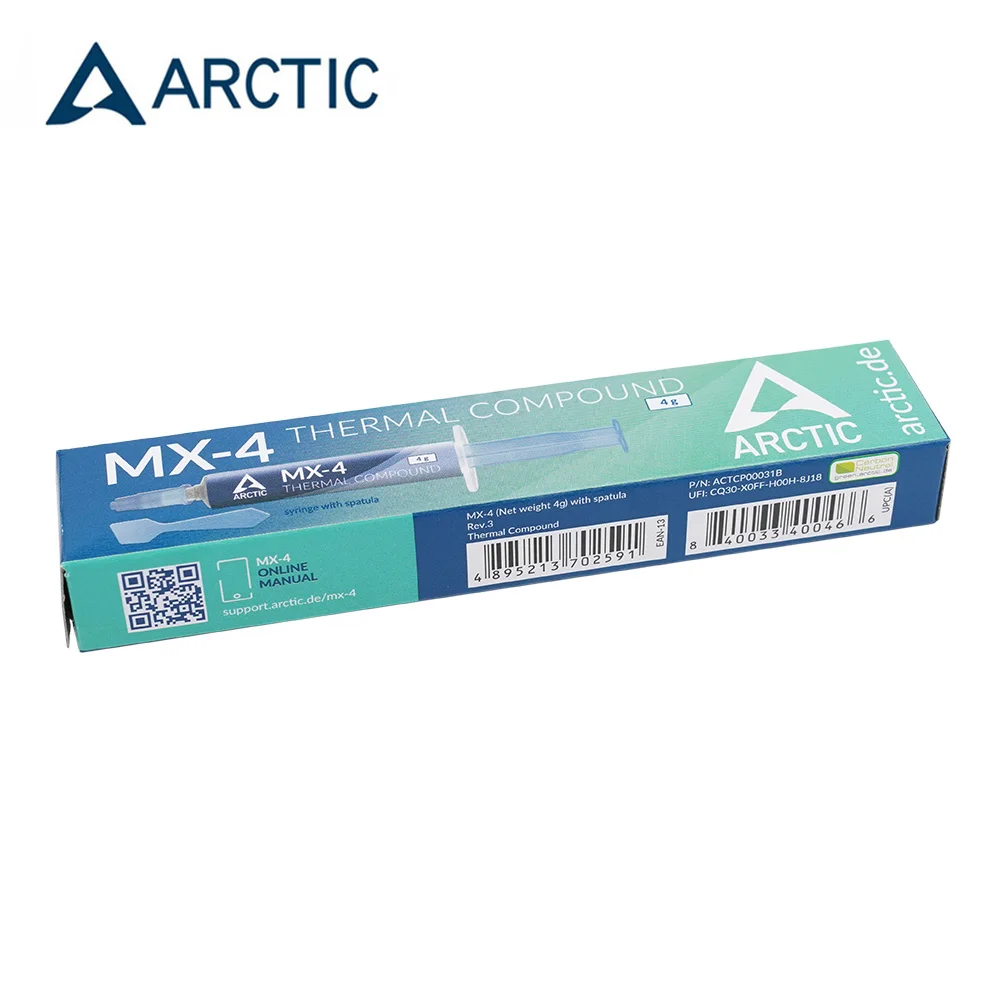 

New Arctic Authenticity Check Thermal Paste MX-4 4g For GPU Block Cooling CPU Heatsink Plaster Dissipative Paste Compound,