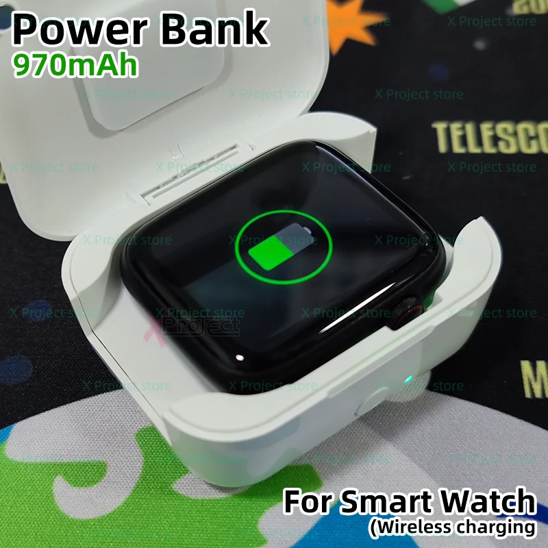 

DT7 W37 PRO MAX HW37 HW67 PLUS Smart Watch Charger Power Bank 970mAh Magnetic Travel Protable HW57 HW67 PRO MAX Wireless Charger